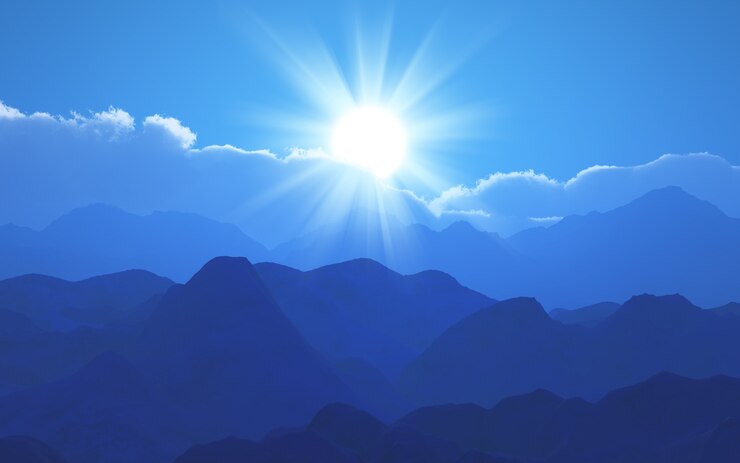 Free Photo blue mountains landscape