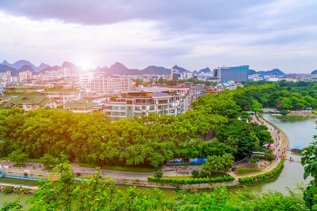 Free photo blue nature trunk city hills