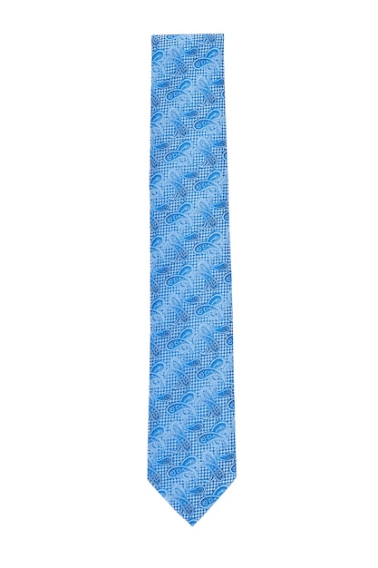 Blue necktie with abstract design