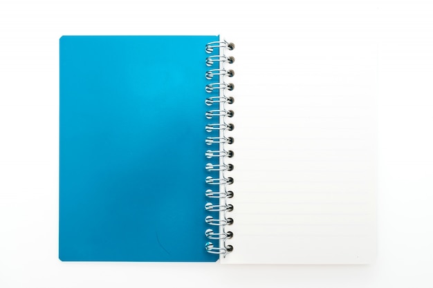 Free photo blue notebook open