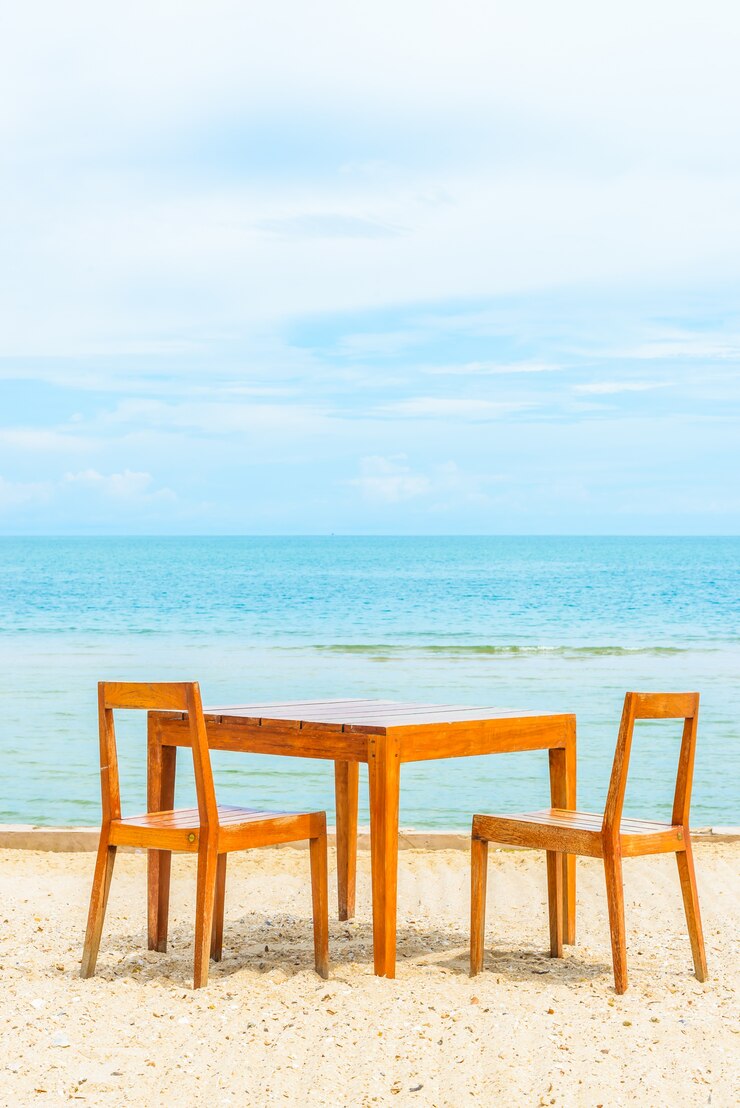 Free Photo blue ocean island wood resort