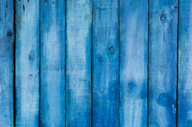Blue painted old wooden texture
