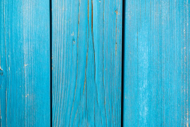 Blue painted Wood texture of wood wall for background and texture.