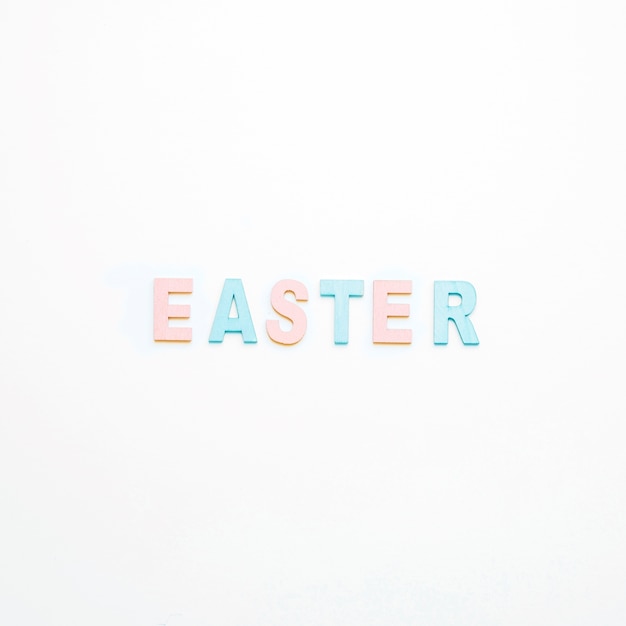 Free photo blue and pink easter word