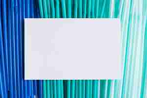 Free photo blue plastic strews