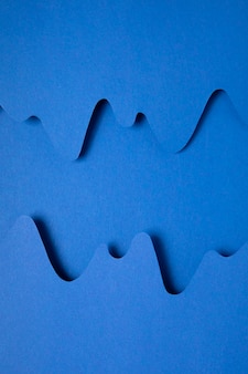 Blue psychedelic paper shapes