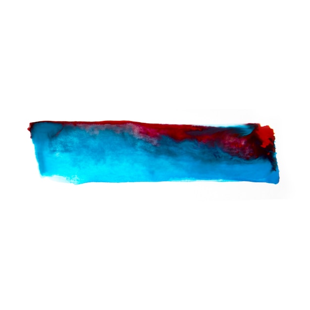 Blue and red line with paint