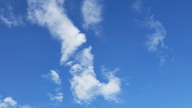 Blue Sky Background with Cloud on Sunny Day