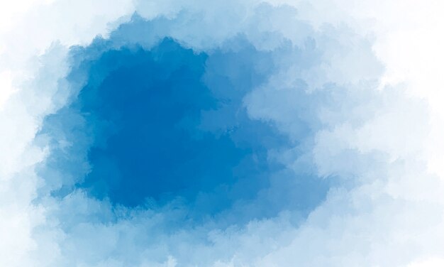 голубое небо акварель облака фон