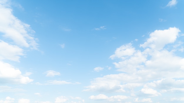 Blue sky with cloud in sunshine day Premium Photo