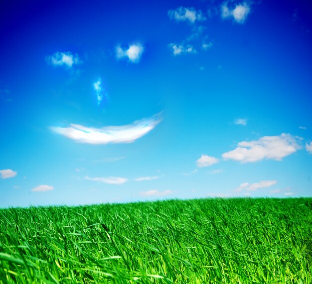 Blue sky with a smiling face