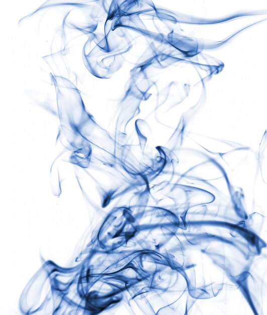 blue smoke collection on white background