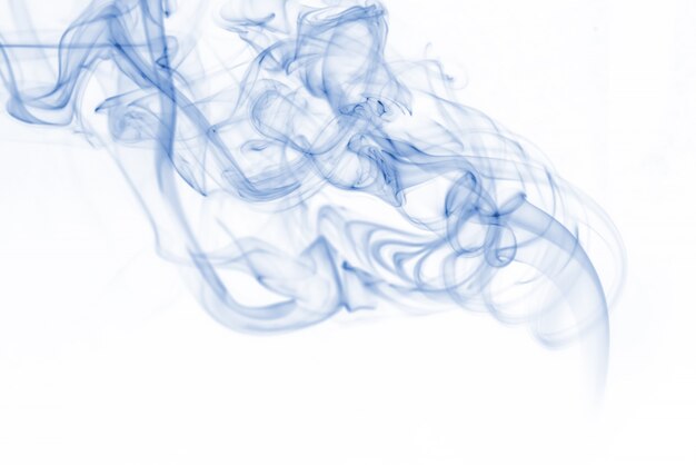 blue smoke collection on white background