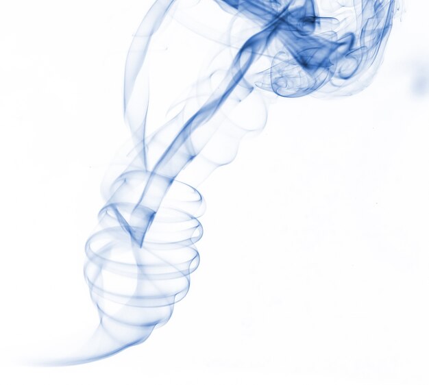 blue smoke collection on white background