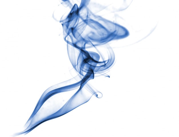 Free photo blue smoke collection on white background