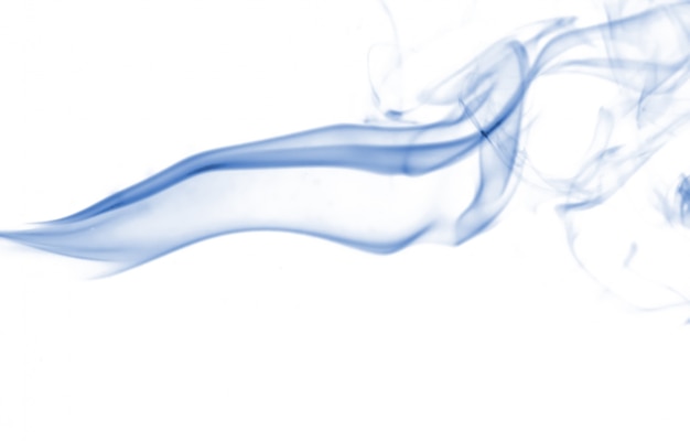 blue smoke collection on white background