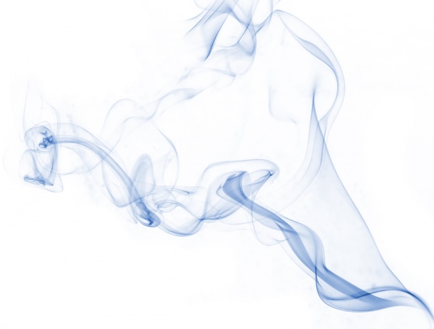 Free photo blue smoke collection on white background