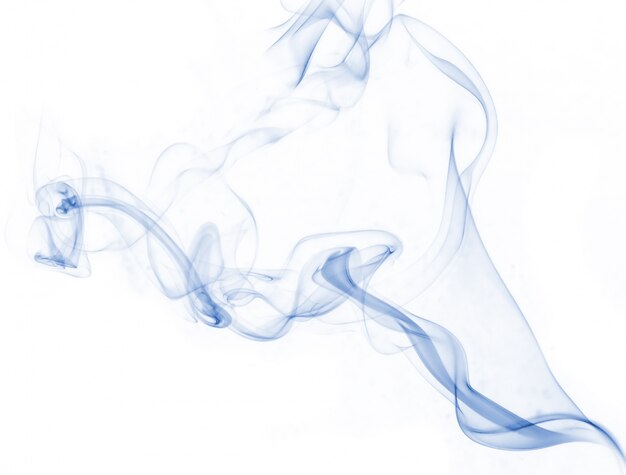 blue smoke collection on white background