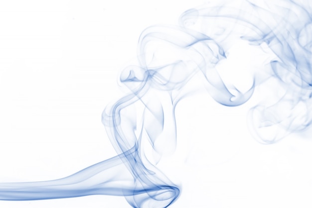 blue smoke collection on white background