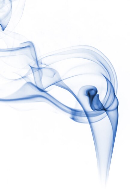 blue smoke collection on white background