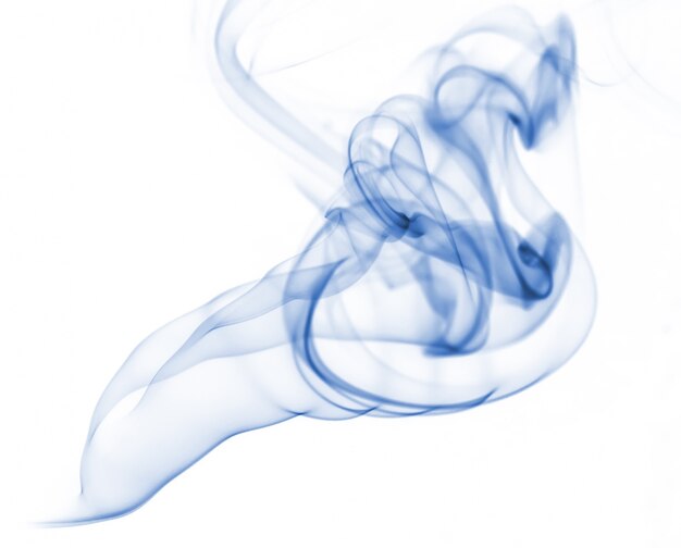 blue smoke collection on white background