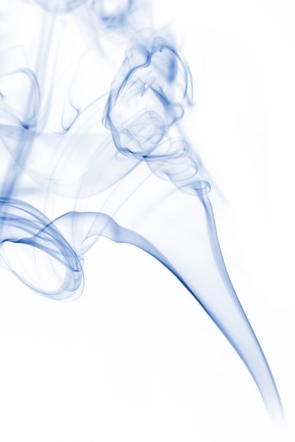 Free photo blue smoke collection on white background