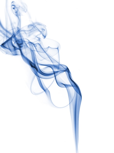 Free photo blue smoke collection on white background