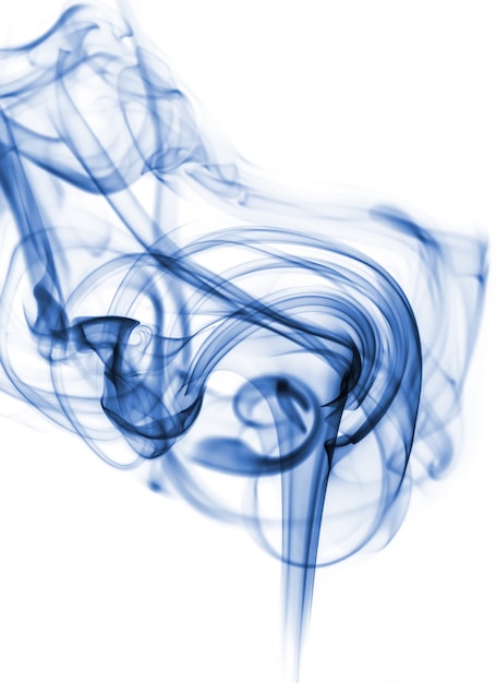 blue smoke collection on white background