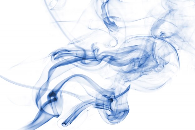 blue smoke collection on white background