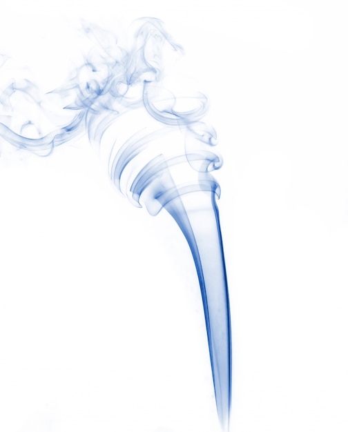 Free photo blue smoke collection on white background