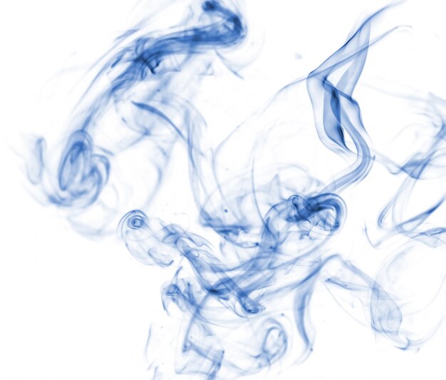 blue smoke collection on white background