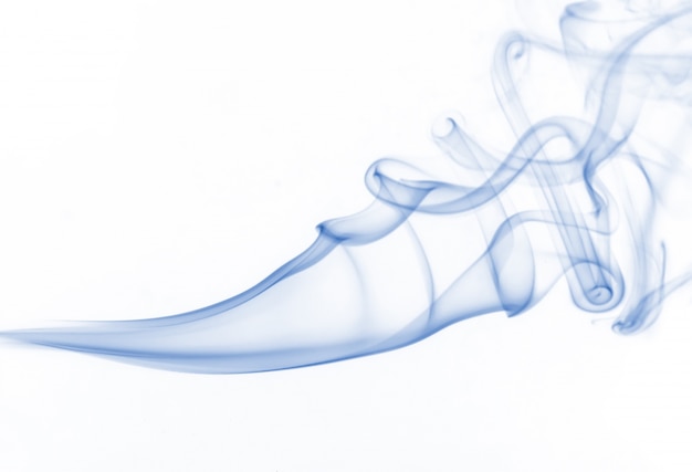 blue smoke collection on white background