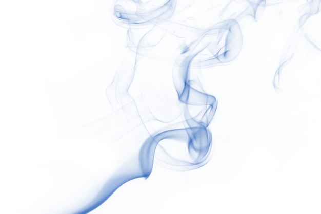 blue smoke collection on white background