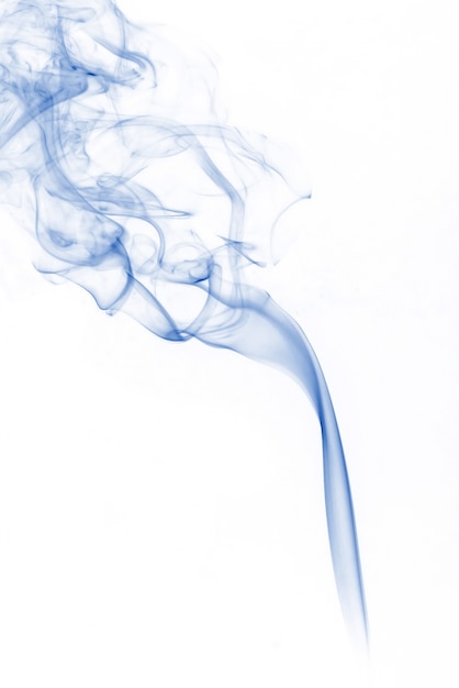 blue smoke collection on white background