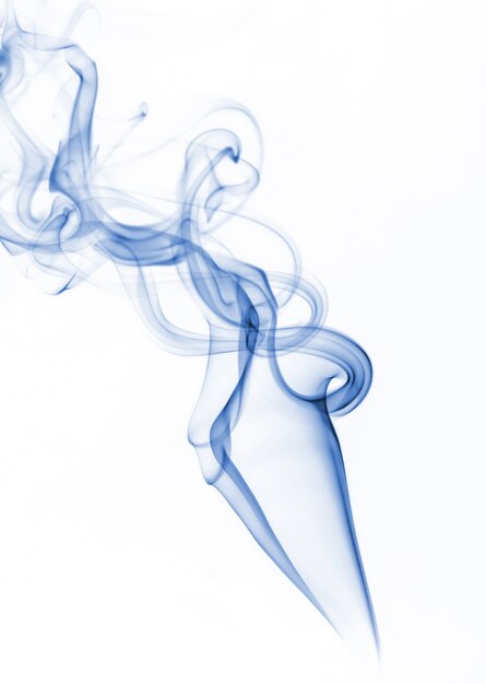 blue smoke collection on white background