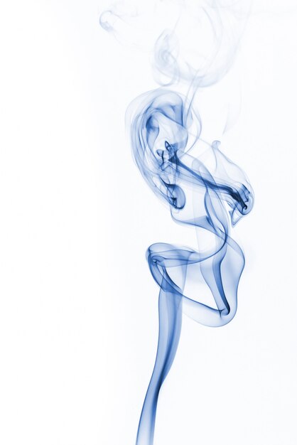 blue smoke collection on white background