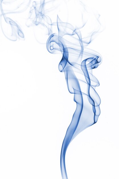 blue smoke collection on white background