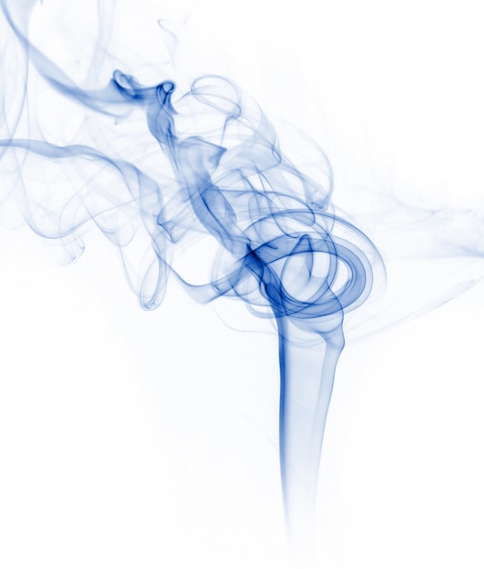 Free photo blue smoke collection on white background