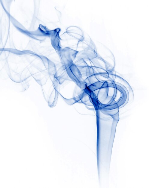 blue smoke collection on white background