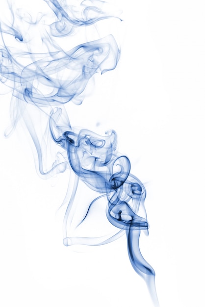 Free photo blue smoke collection on white background