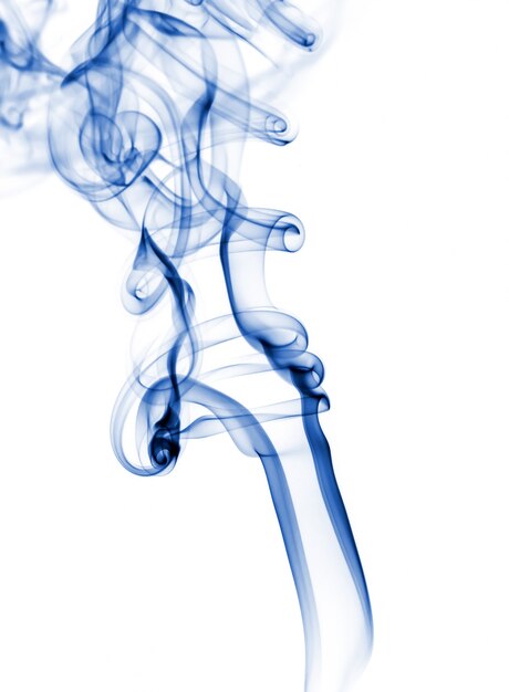 blue smoke collection on white background