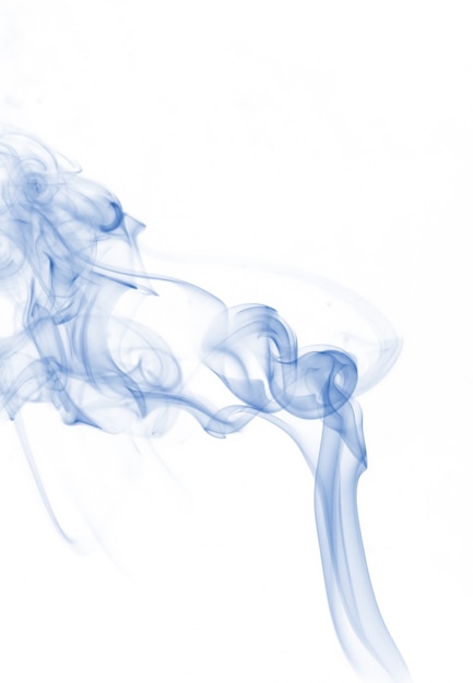 Free photo blue smoke collection on white background