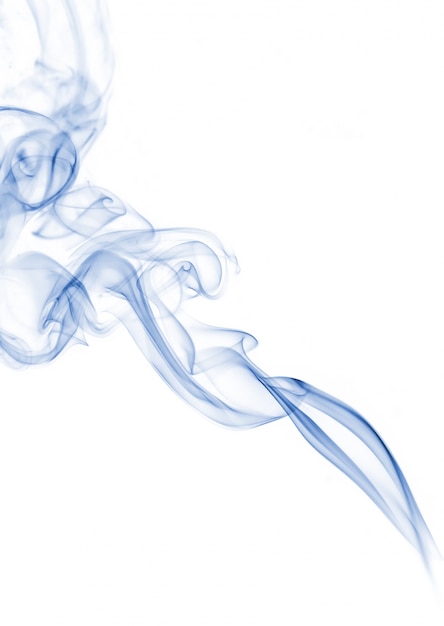 blue smoke collection on white background