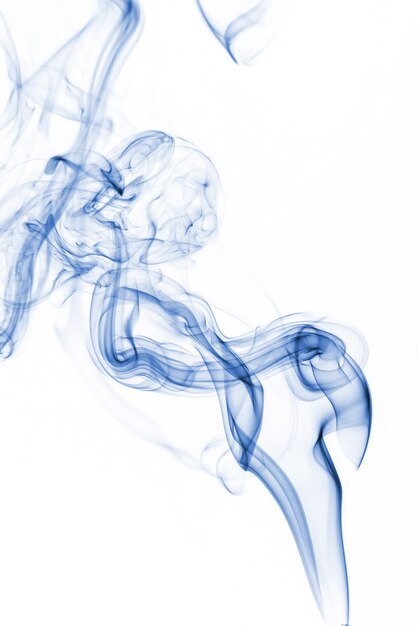 blue smoke collection on white background