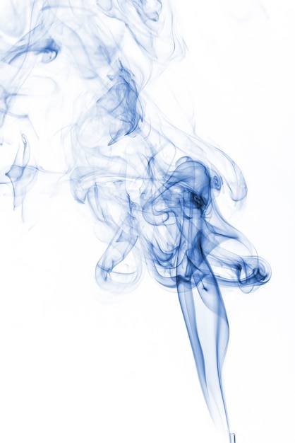 blue smoke collection on white background