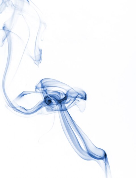 blue smoke collection on white background