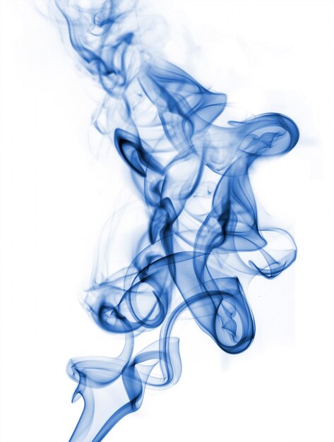 blue smoke collection on white background