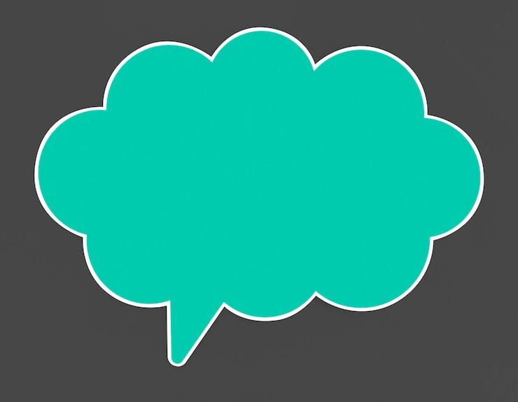 Free Photo blue speech bubble icon isolated