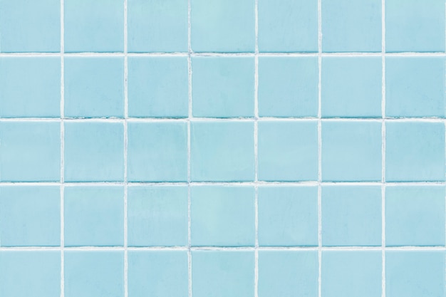 青い正方形のタイル張りのテクスチャの背景