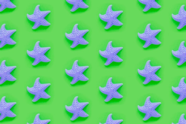 Free photo blue starfish pattern